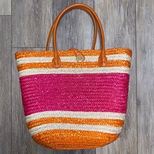 Orange and Pink Beach Tote